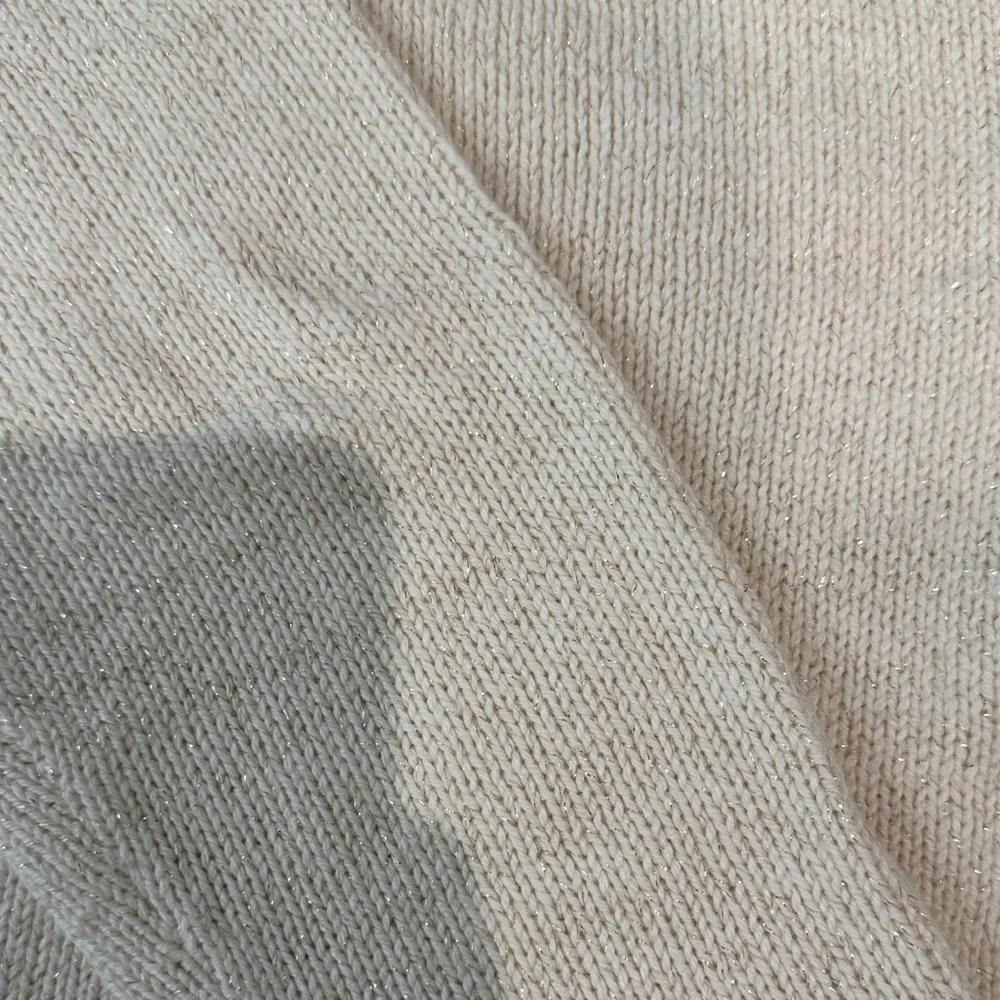 LOFT Cream Sweater with glitter and Colorful Pattern - Picture 4 of 4